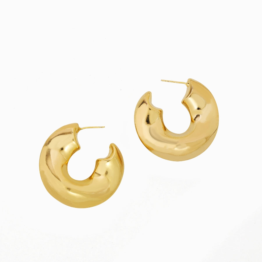 Bold Gold Chunky Hoop Earrings