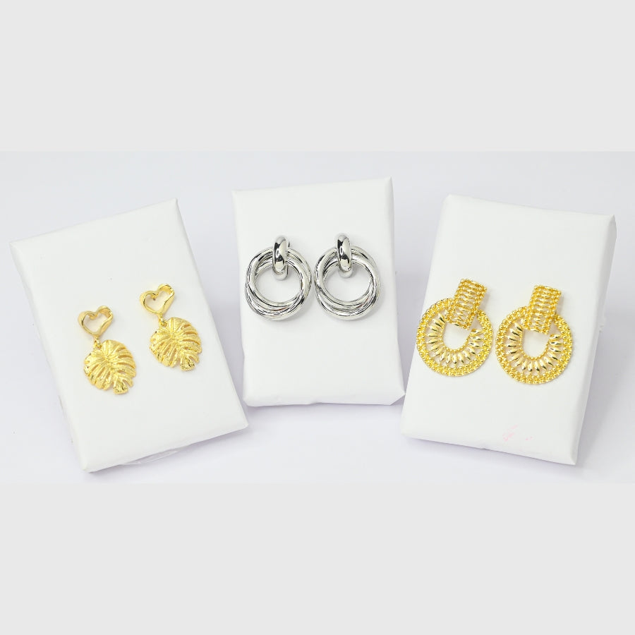 Gold & Silver Luxe Earring Set – Statement & Elegant Designs