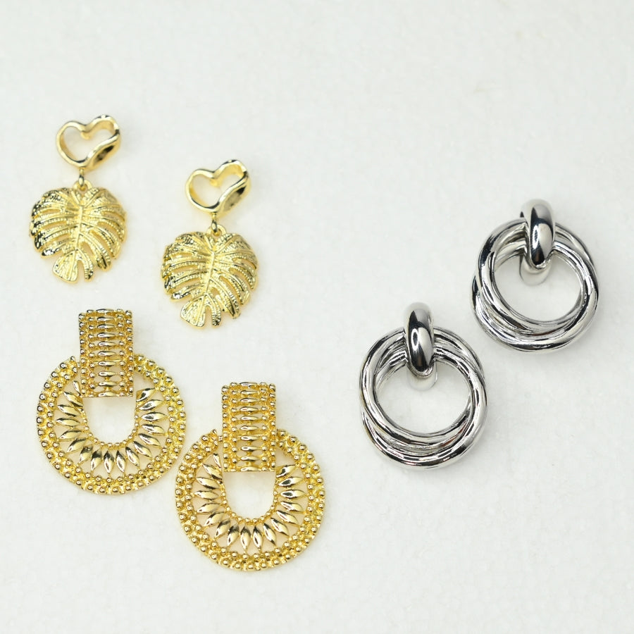 Gold & Silver Luxe Earring Set – Statement & Elegant Designs